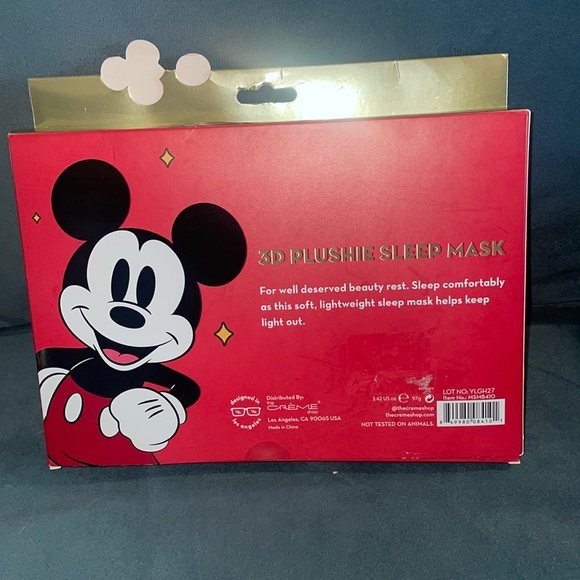 The Creme Shop Disney MICKEY MOUSE 3D Plushie Sleep Mask Limited Edition In Box - Picture 2 of 4